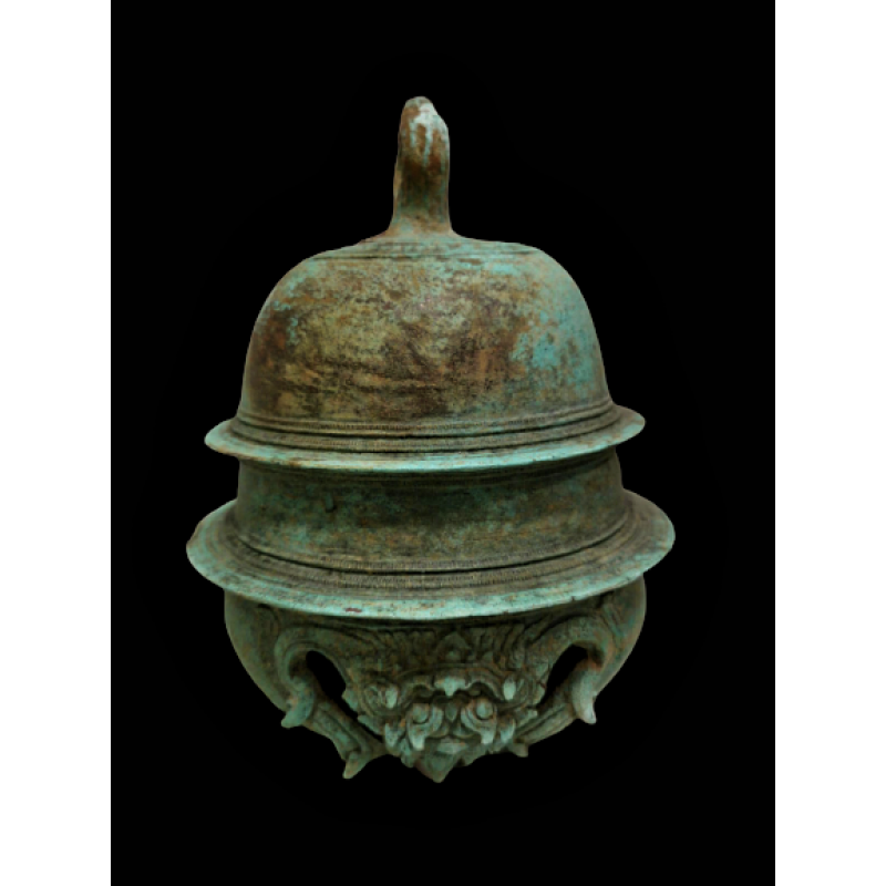 Vey Fine large Khmer Bronze Elephant Bell – Angkor Wat 12th Century- CO671