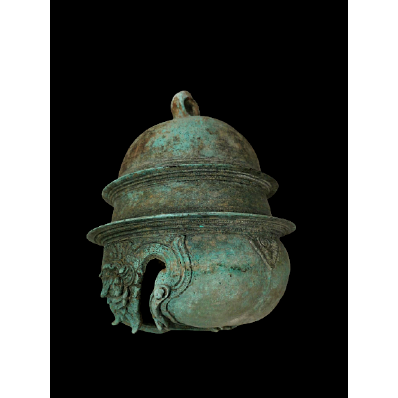 Vey Fine large Khmer Bronze Elephant Bell – Angkor Wat 12th Century- CO671
