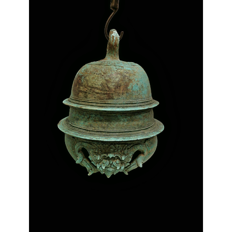 Vey Fine large Khmer Bronze Elephant Bell – Angkor Wat 12th Century- CO671