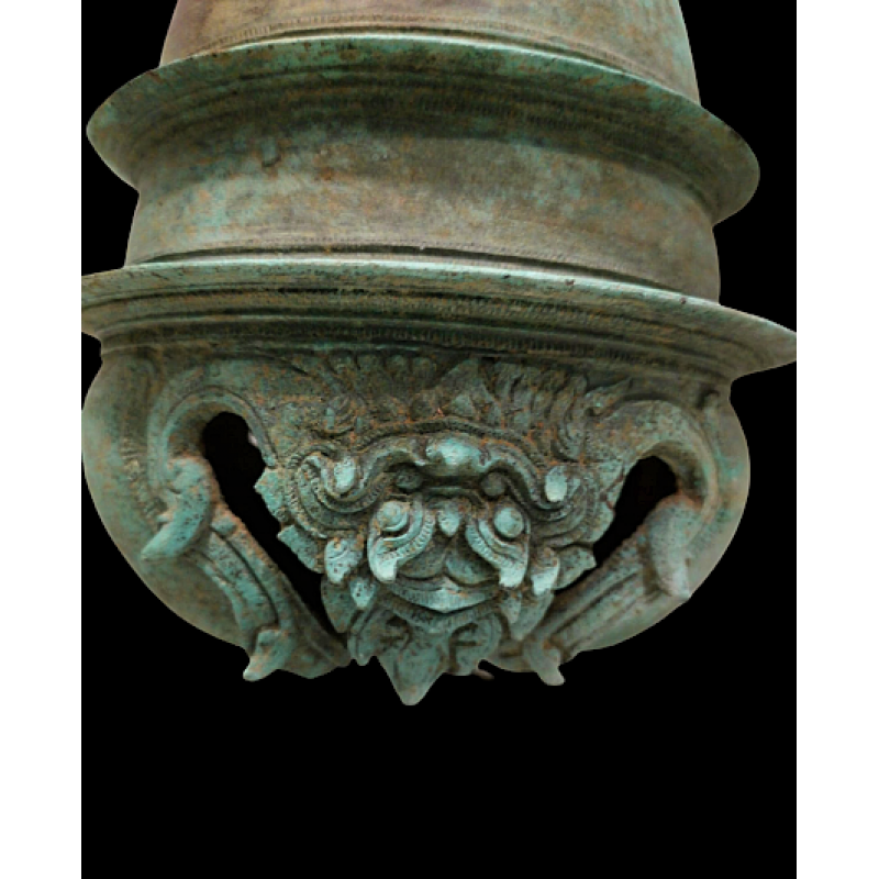 Vey Fine large Khmer Bronze Elephant Bell – Angkor Wat 12th Century- CO671
