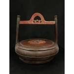 Red lacquer wood food carrier- Ms5171