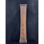 Old lacquer rattan long pillow box- Ms12647