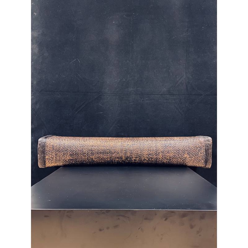 Old lacquer rattan long pillow box- Ms12647
