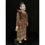Old female Burmese puppet with embroiled clothes- ms15950B
