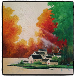 Village by the lake - Ms16104