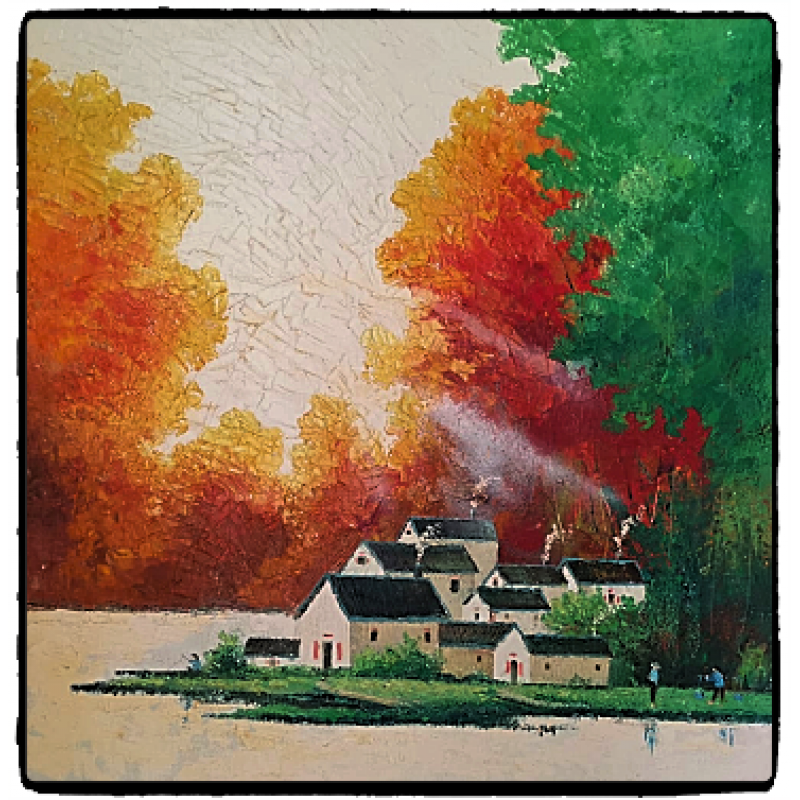 Village by the lake - Ms16104