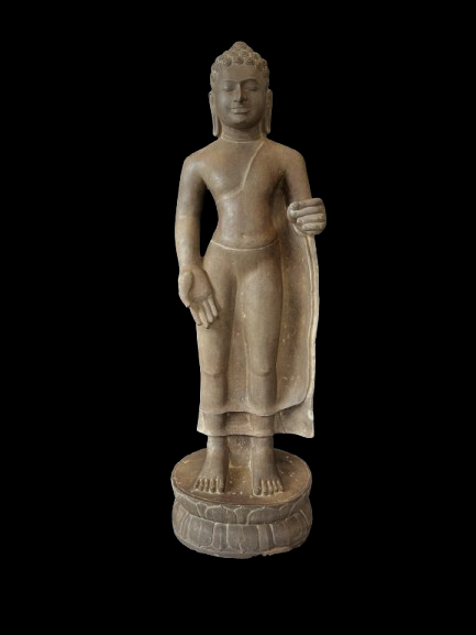 Hardstone standing Buddha - 6764