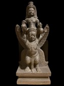 Hardstone Statue of  Yama on Garuda - 7251