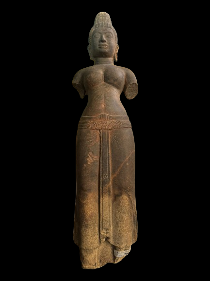 Sandstone standing Goddess Uma - 7628