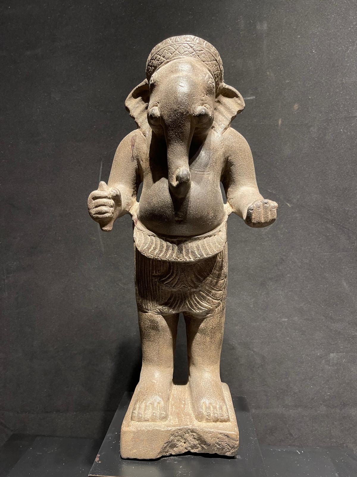 Hardstone standing Ganesh - 7814