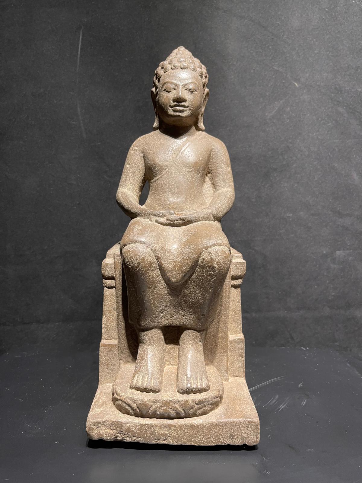Hardstone seated Buddha - 7815