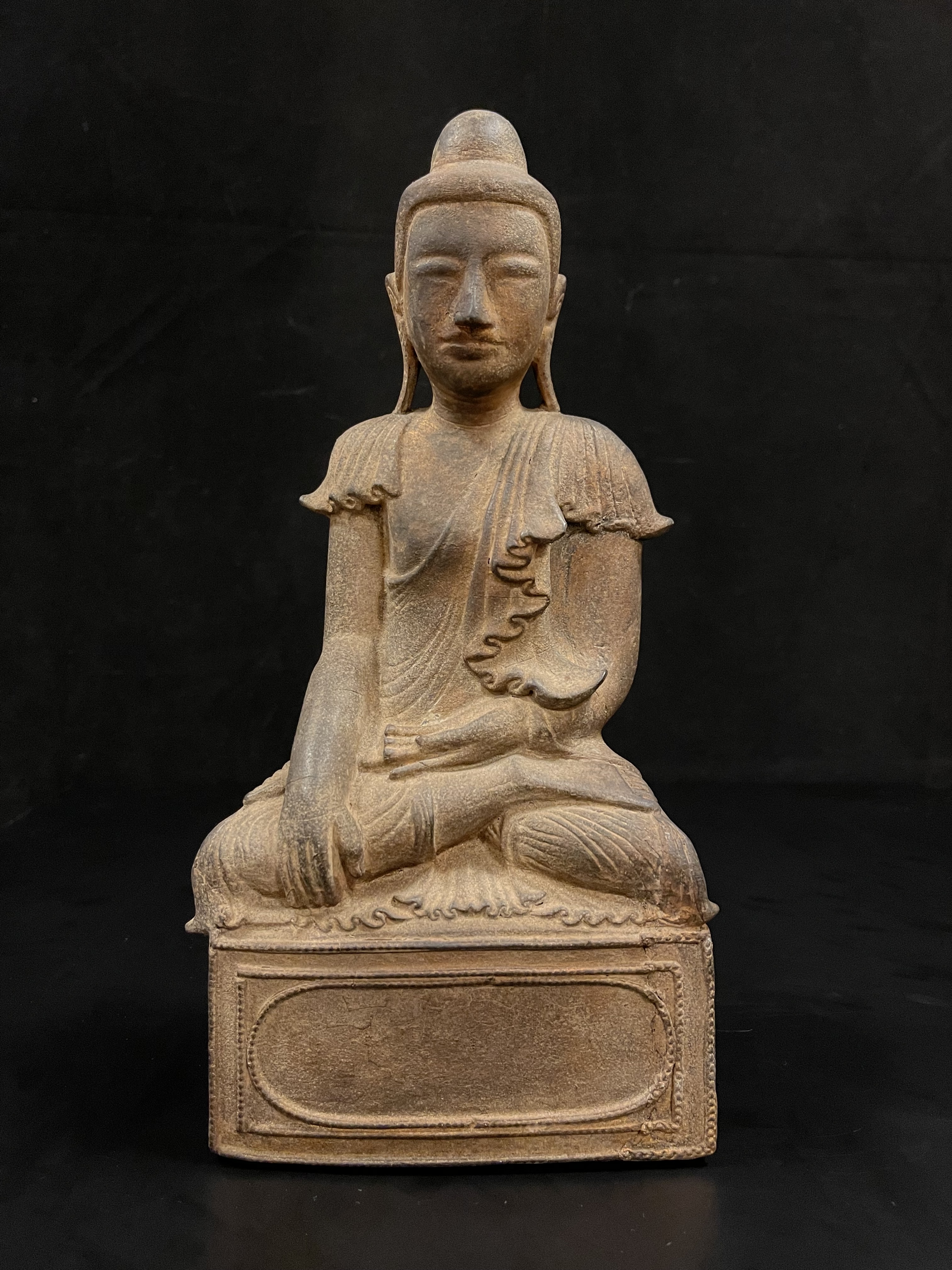 Dry lacquer wood seated Buddha- 6012