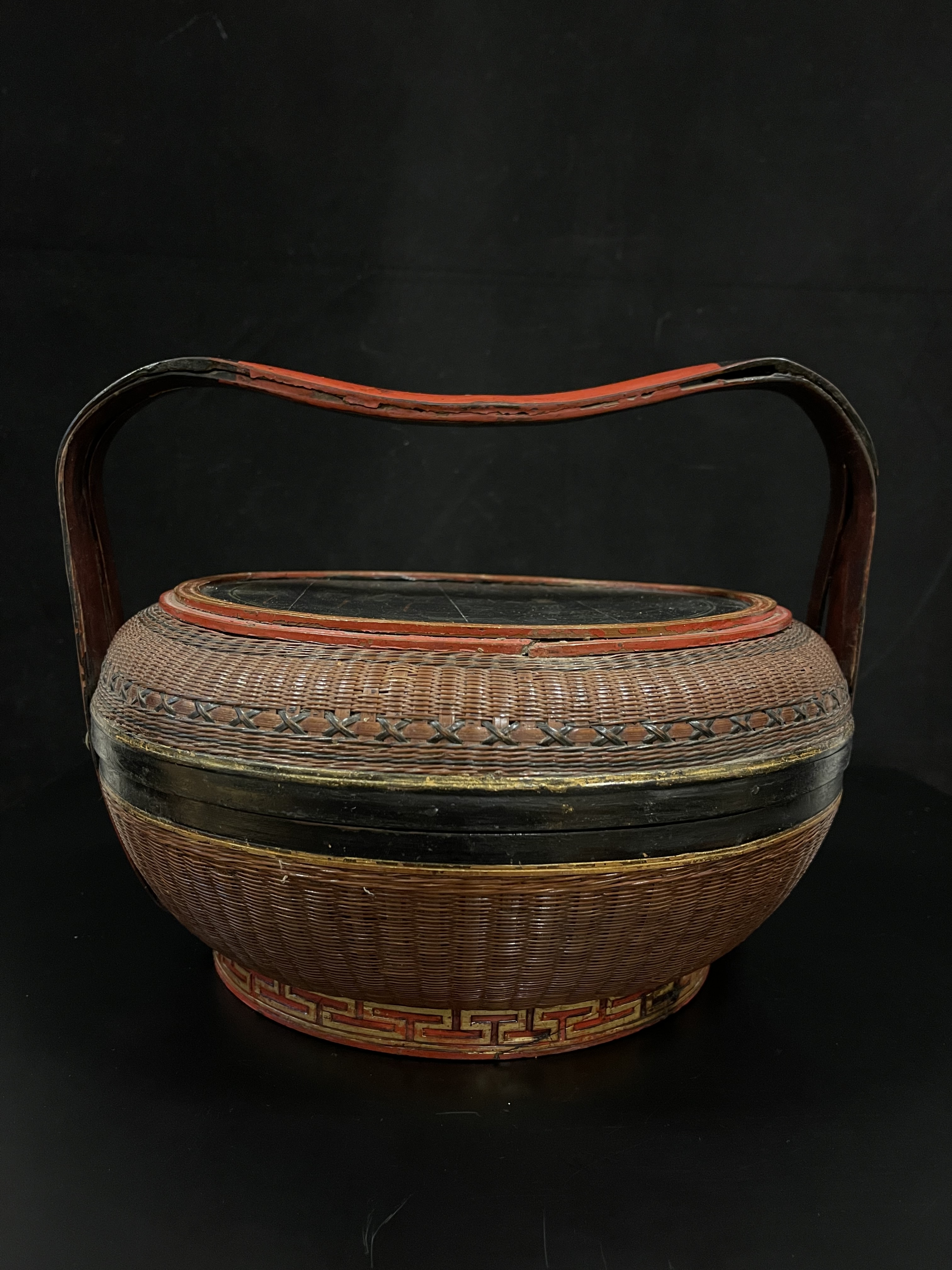 Bamboo and rattan woven wedding basket- Ms8872